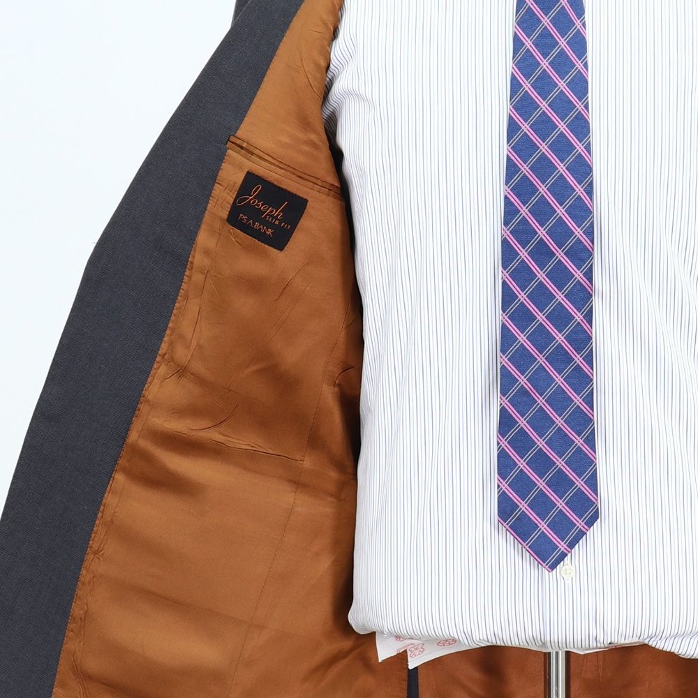 Jos. A. Bank 42L Gray Solid 2-Button Sport Coat Blazer Jacket O914 - Picture 9 of 11